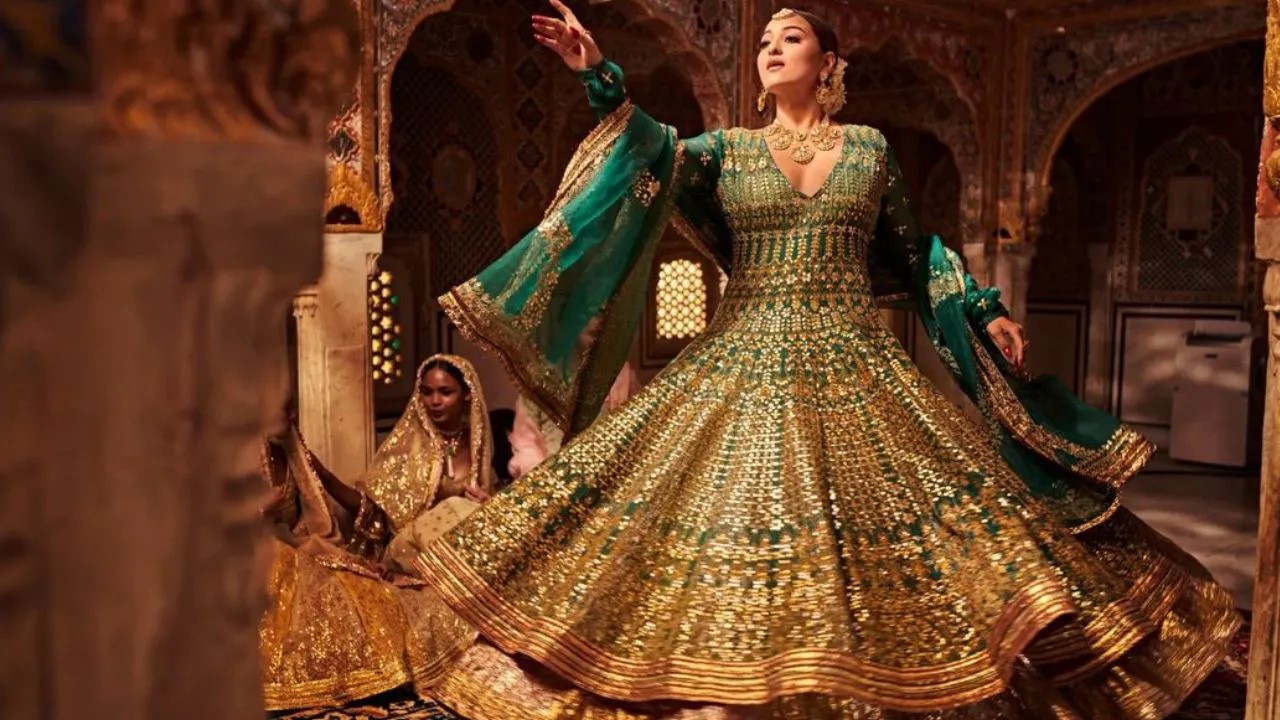 Anarkali dress in traditional design